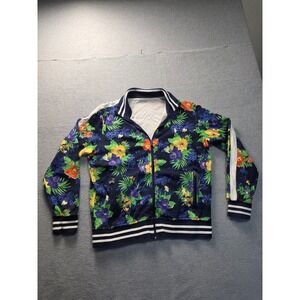 Polo Ralph Lauren Performance Floral Track Jacket Navy Blue Tropical Womens XL